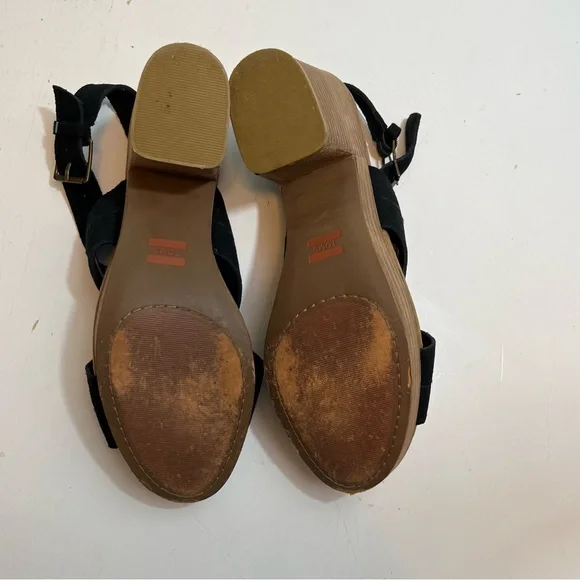 Toms Ibiza Black Suede Sandal - Size 9.5 - Picture 7 of 10